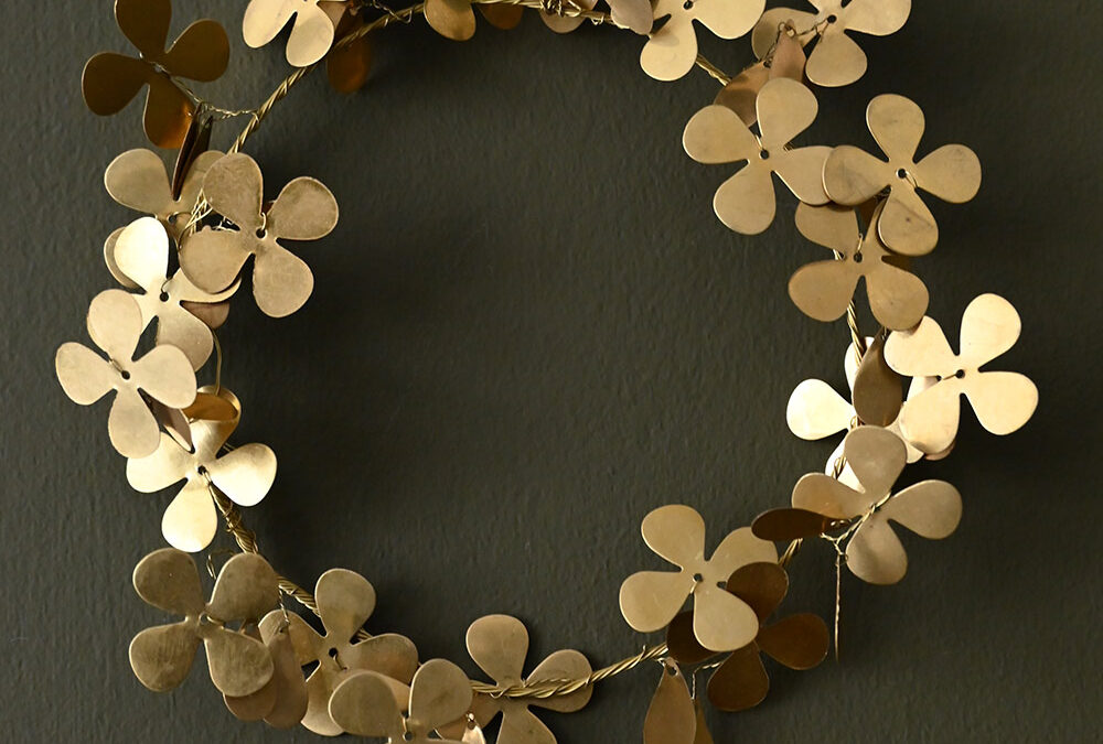 Antique Brass Wreath - Image 4
