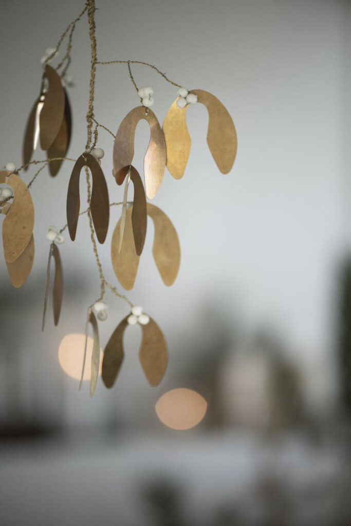 brass mistletoe decoration