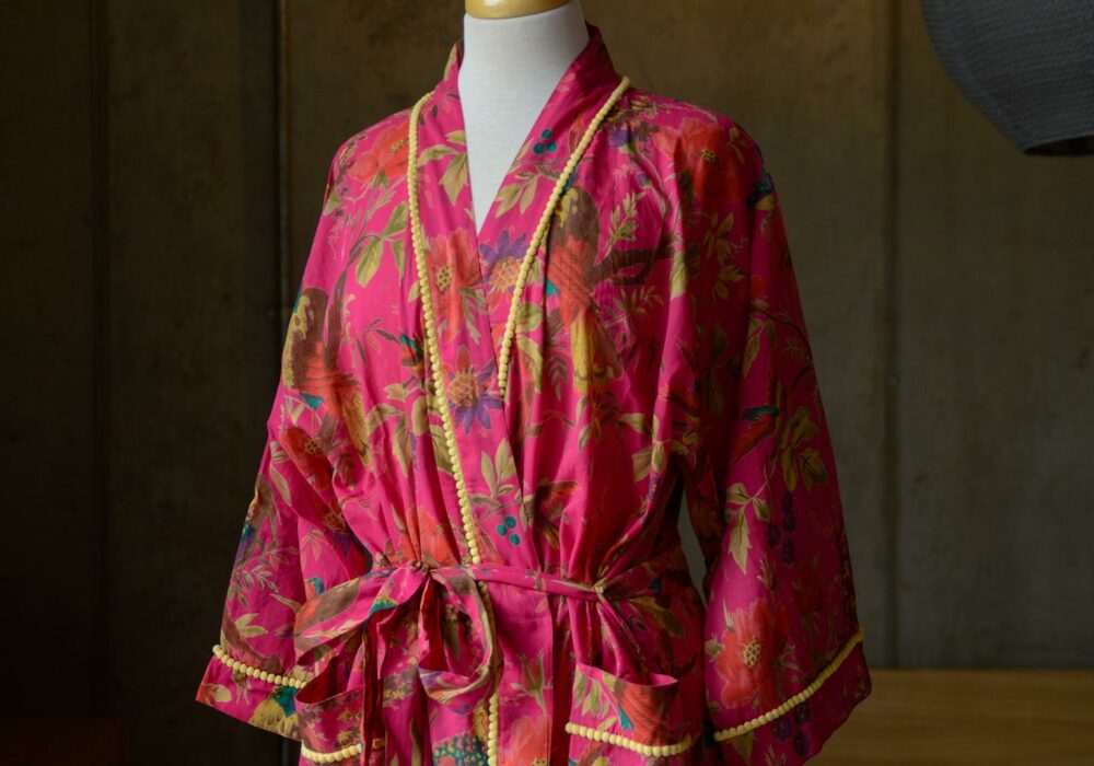 Hot Pink Dressing Gown | Robes | Natural Bed Company