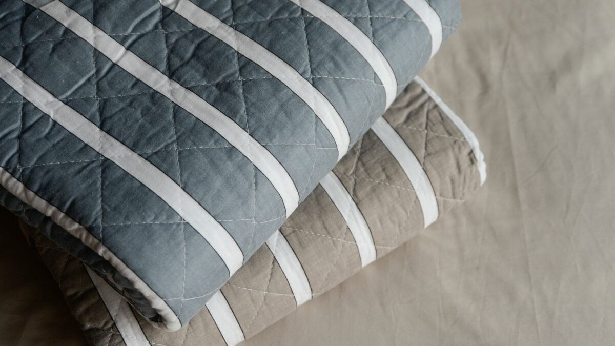 broad stripe quilted throws from above
