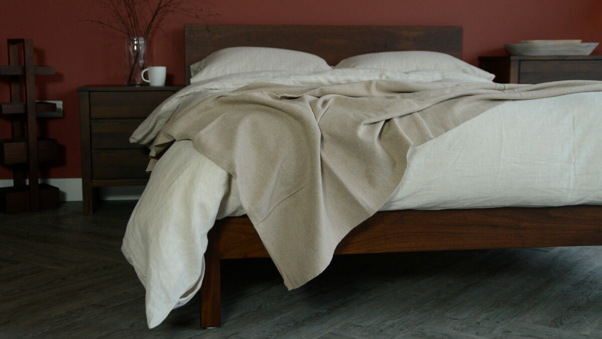 brown fine knit throw