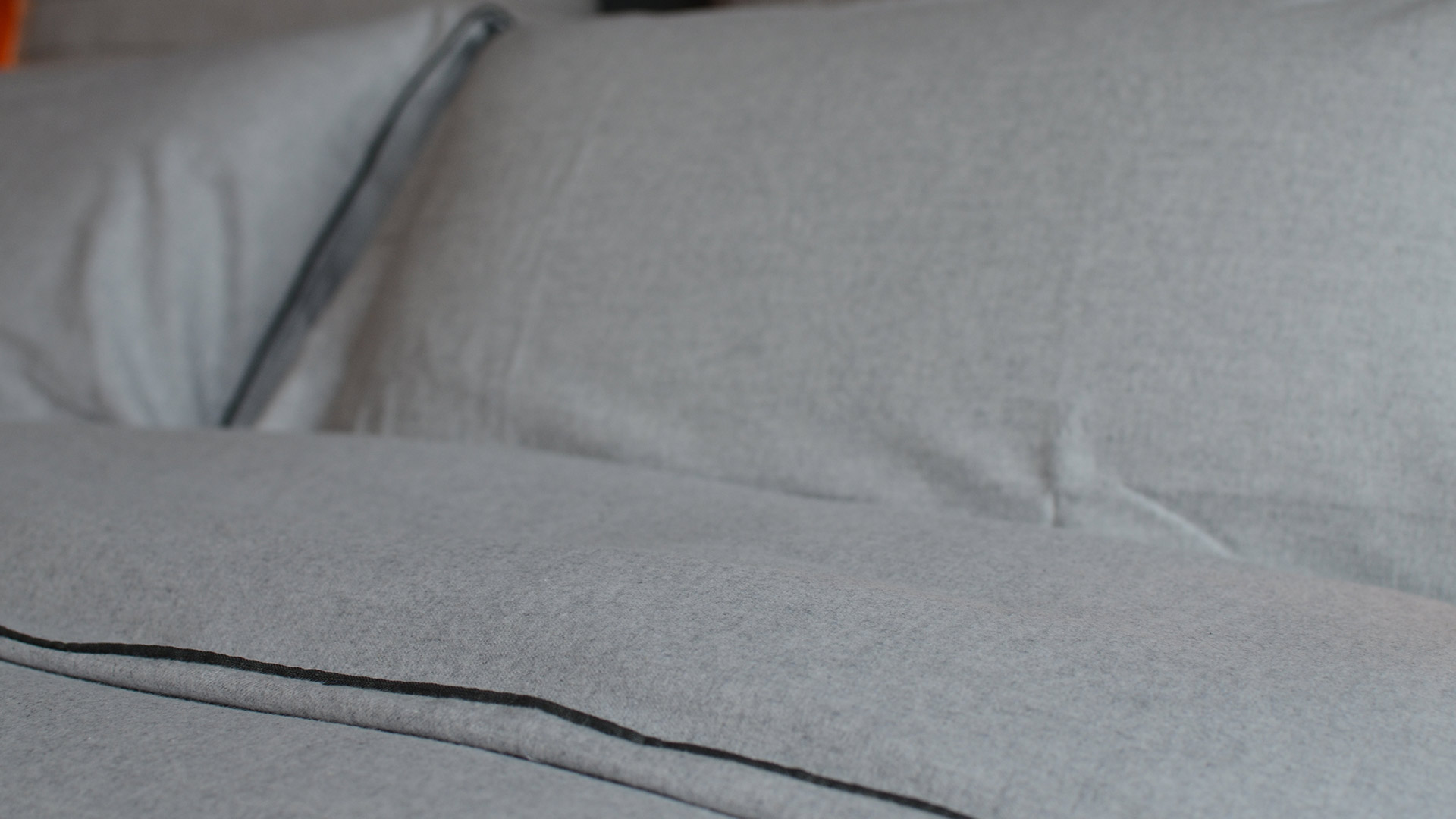 Brushed Cotton Bedding | Grey & Charcoal | Natural bed Company