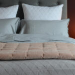 brushed cotton bedding grey pink quilt