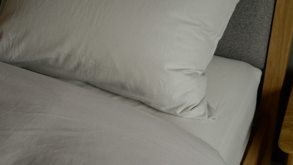 softest brushed cotton stone coloured bedding in a choice of sizes