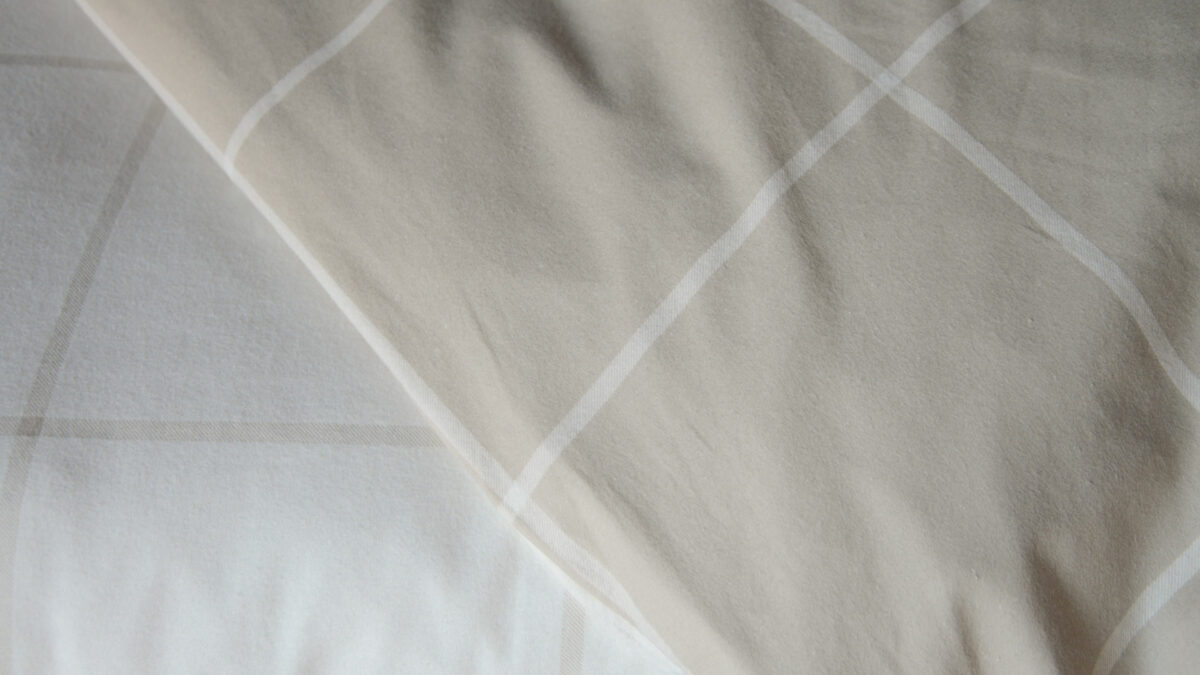 beige and cream brushed cotton bedding