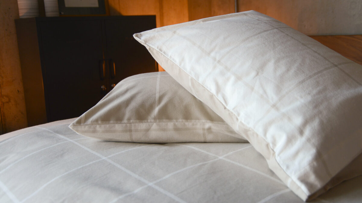 brushed cotton windowpane duvet set