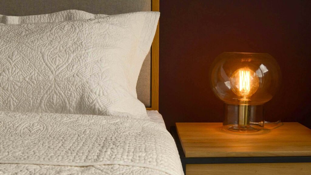 cream pillowcases and bedspread set