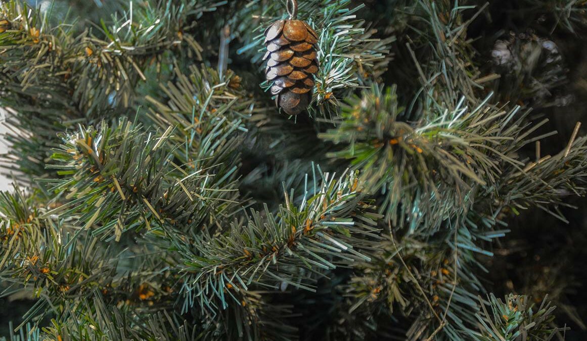 metal pine cone christmas tree decorations