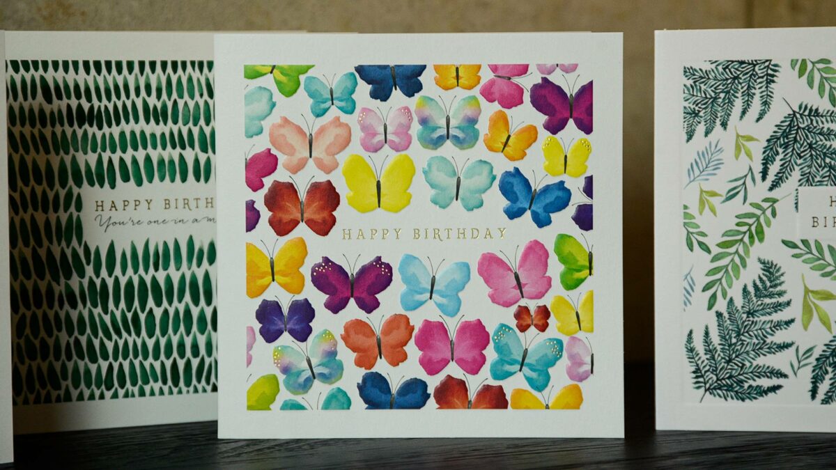 butterfly birthday card nature inspired set