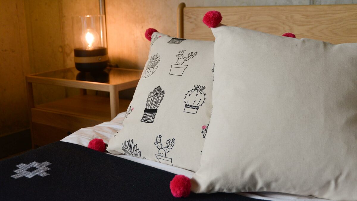 cactus print cushions front and back