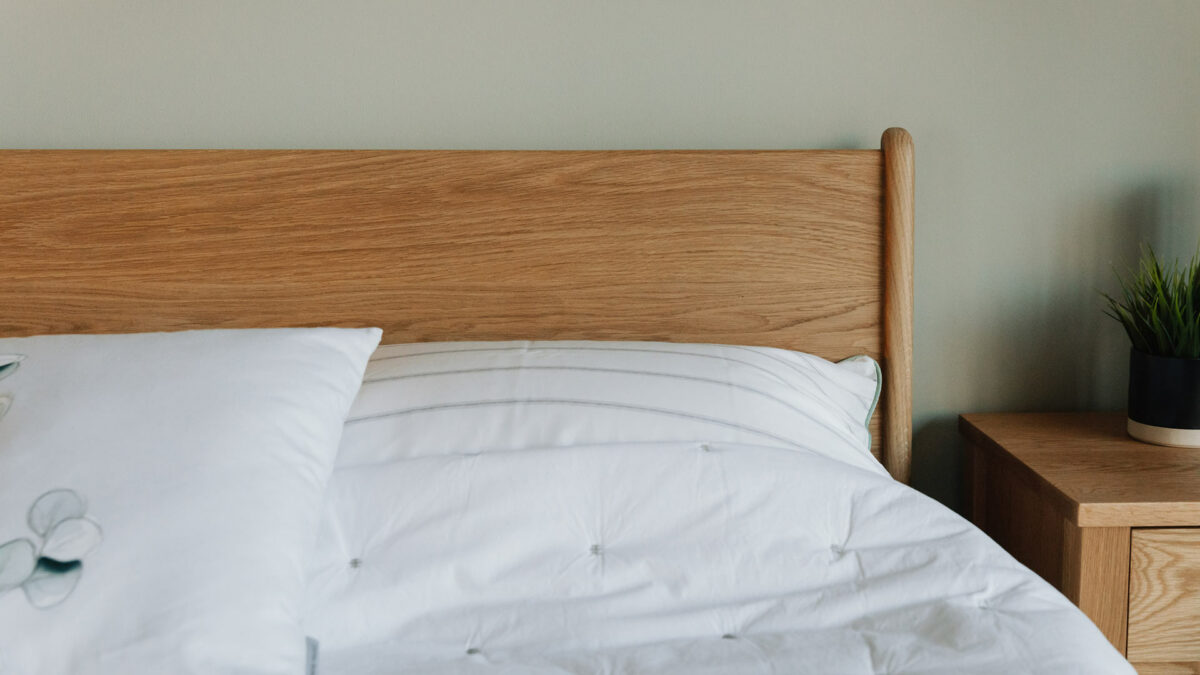 camden bed headboard in oak