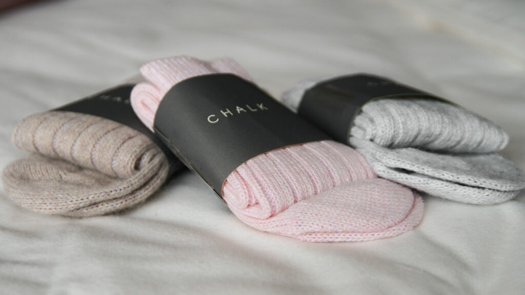 soft and cosy cashmere blend socks in 3 colours