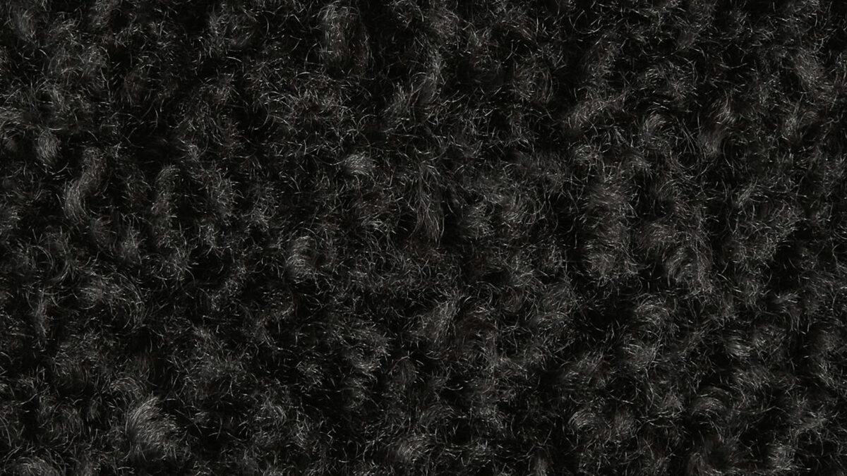 curly sheepskin effect faux fur pouch close up