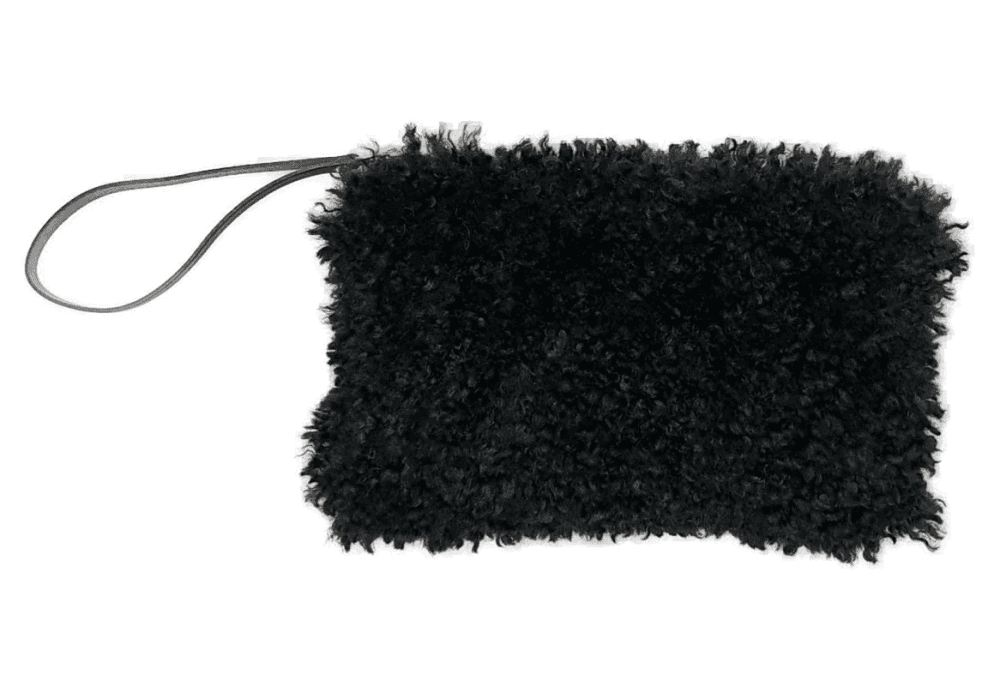 curly pouch bag black