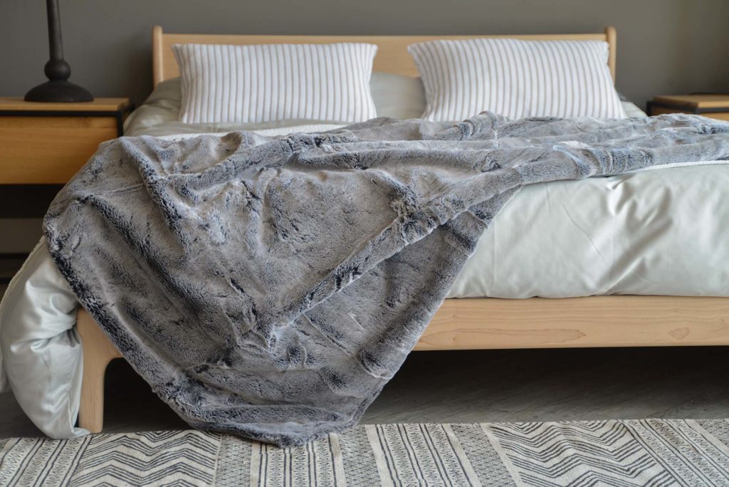 cosy faux fur throw