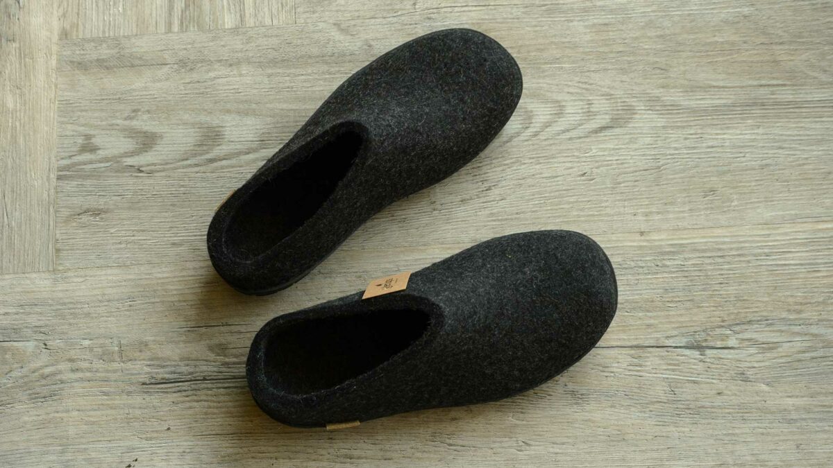 Felt Slippers with Rubber Soles | Glerups | Natural Bed Company