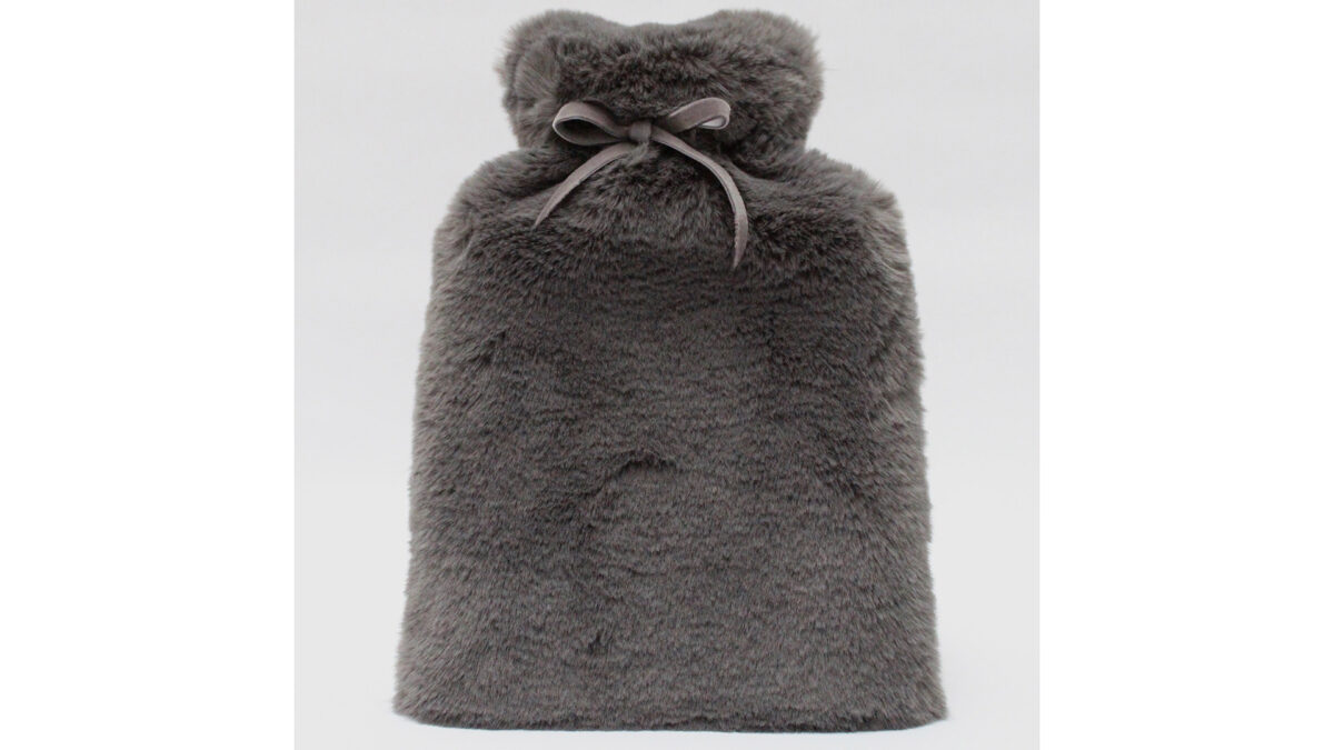 luxuriously soft faux fur covered hot water bottles in 3 colours