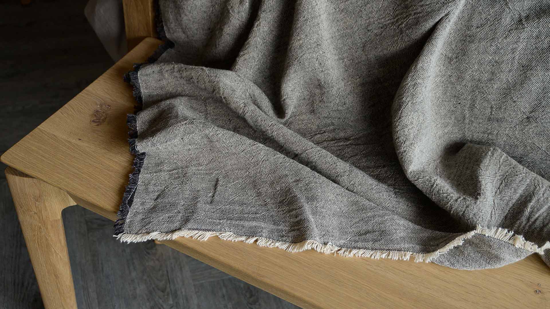 grey and light oak solid wooden bedroom neutral throws