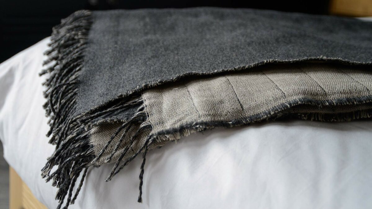 luxury reversible throw