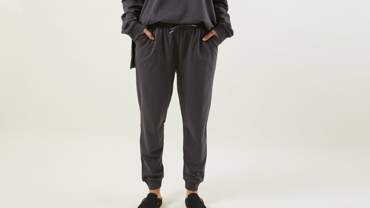 charcoal relaxed cotton joggers