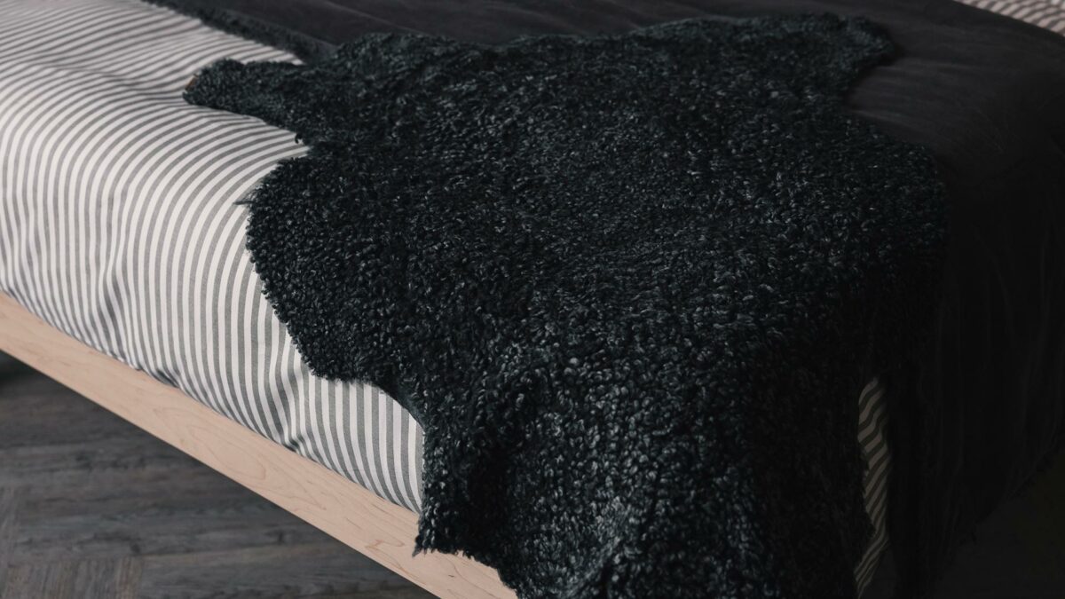 charcoal sheepskin
