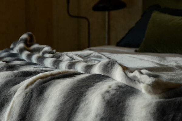 Charcoal Stripe Super Soft Throw