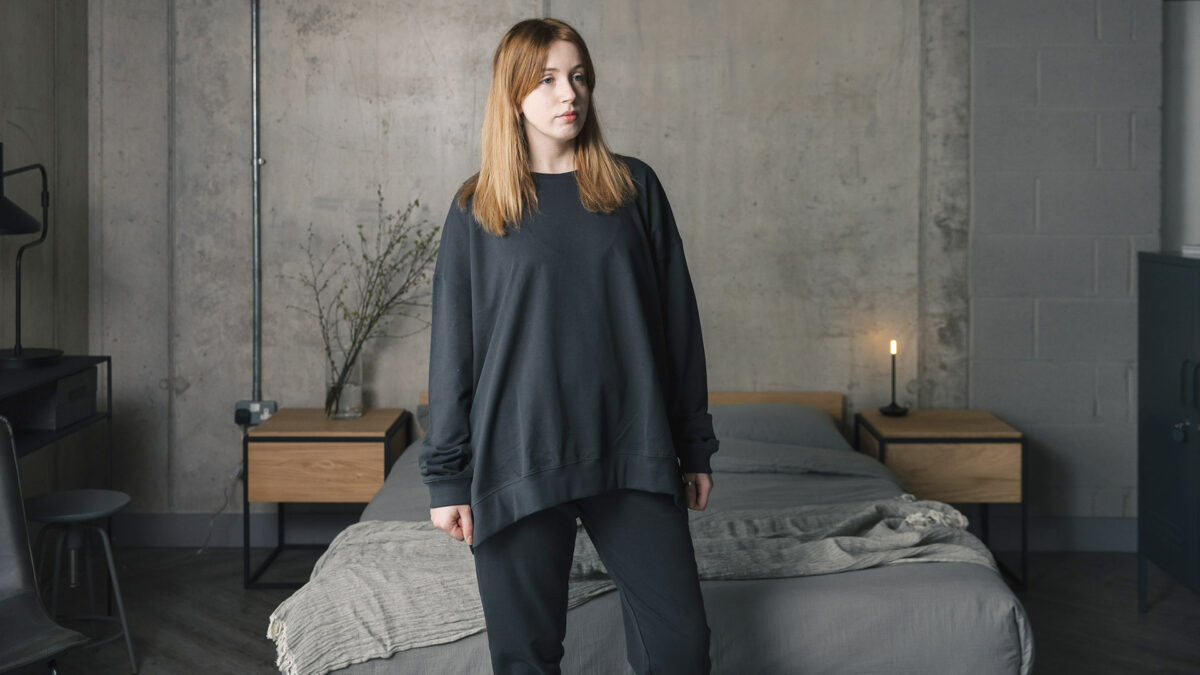 charcoal sweatshirt