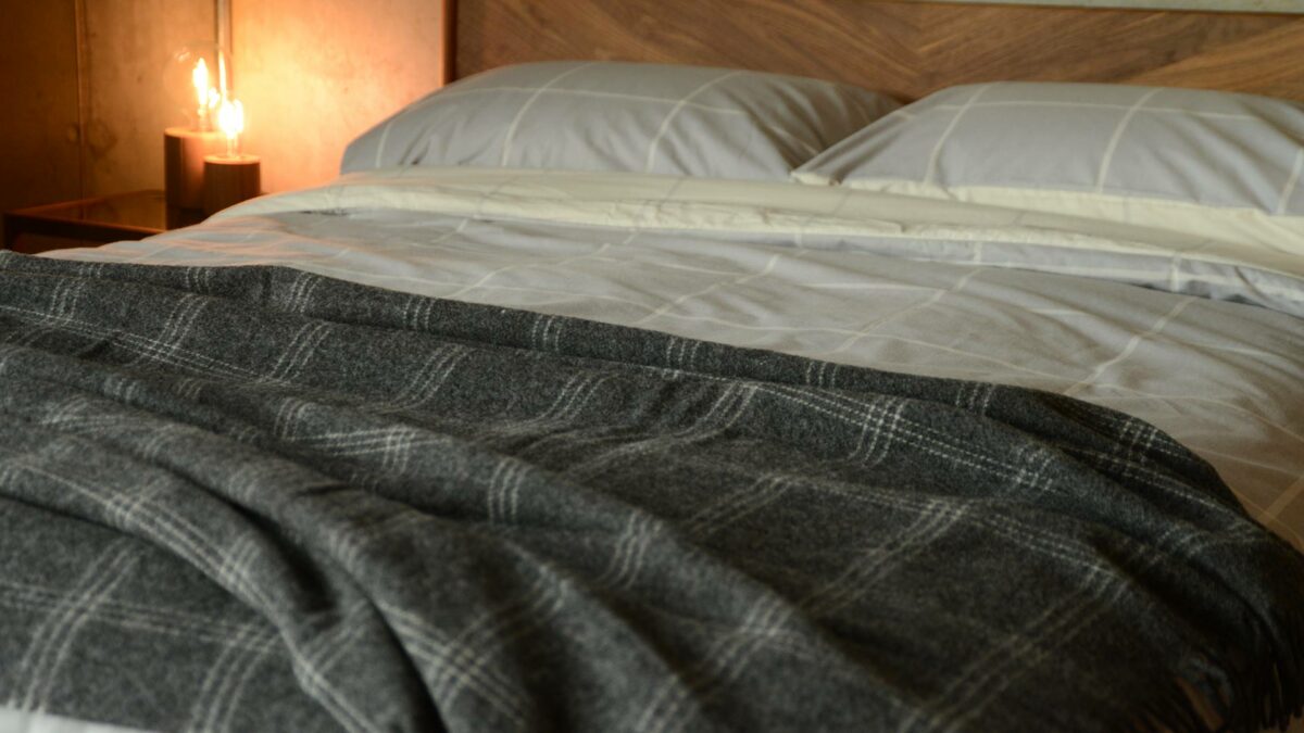 modern windowpane pattern throws