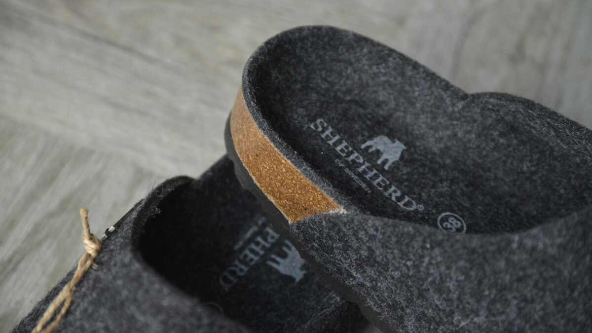 charcoal wool slipper heel