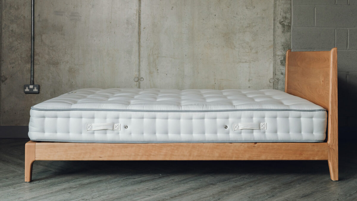 charry Carnaby bed side view weldbank 1000 ortho mattress