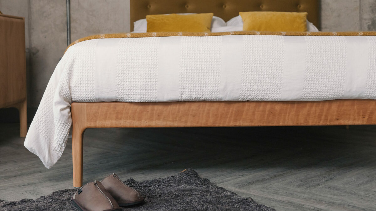 cherry bloomsbury detail with waffle stripe bedding 1280