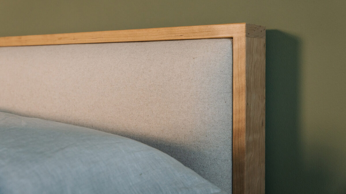 cherry shetland headboard detail