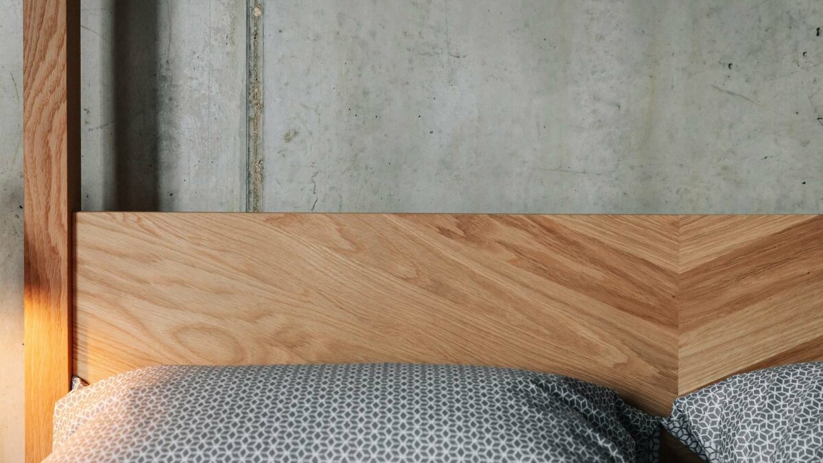 chevron Kelham headboard closeup
