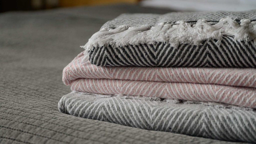 summer cotton throw made with recycled fibres