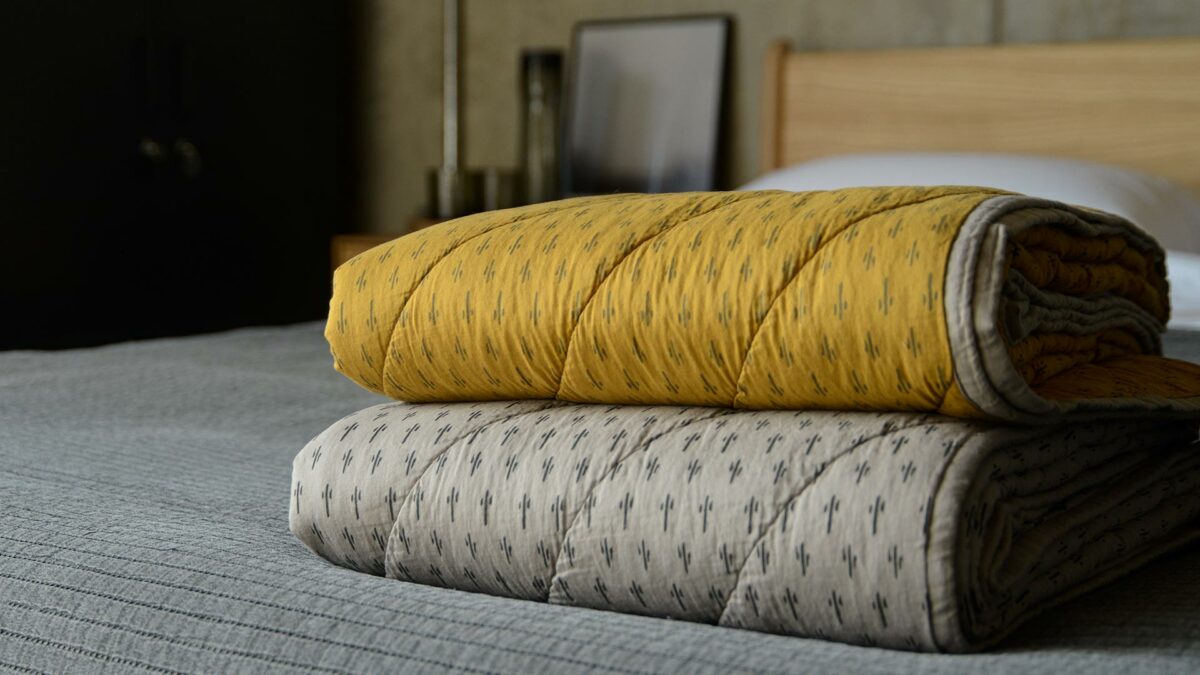 patterned quilted throws