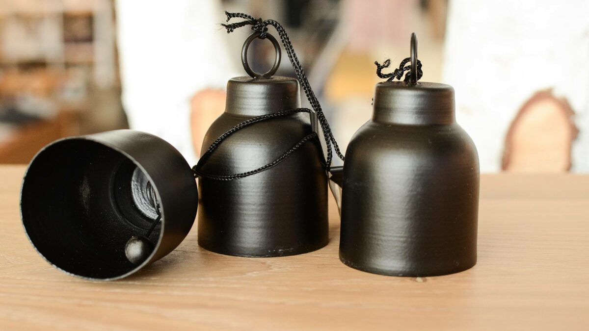 christmas decoration dark bronze bells
