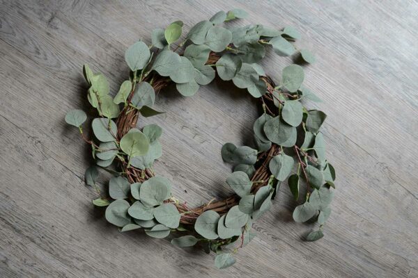 Everlasting faux eucalyptus wreath