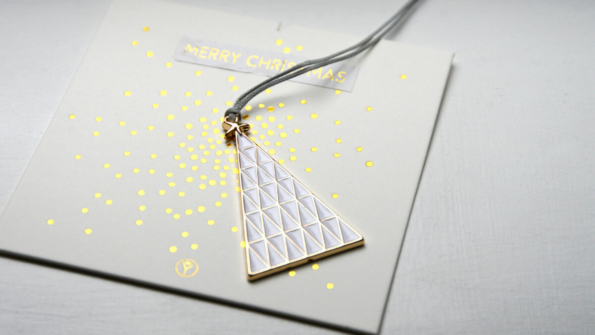 christmas tree enamel decoration