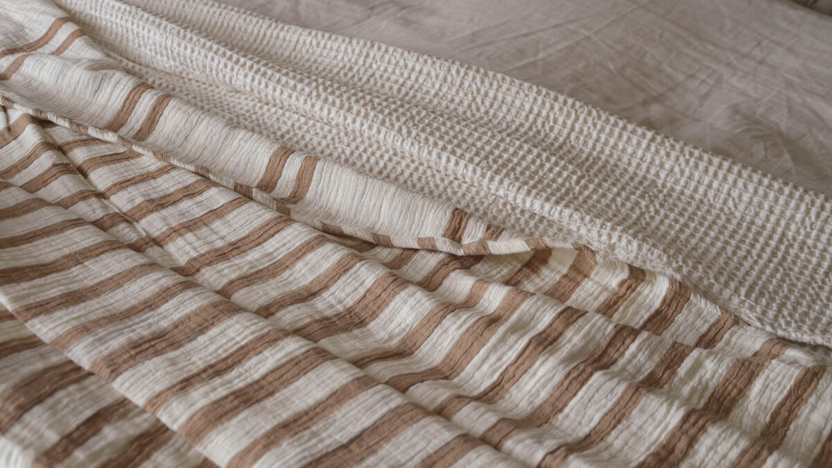 Relaxed Stripe Cotton Bedspreads - Image 14