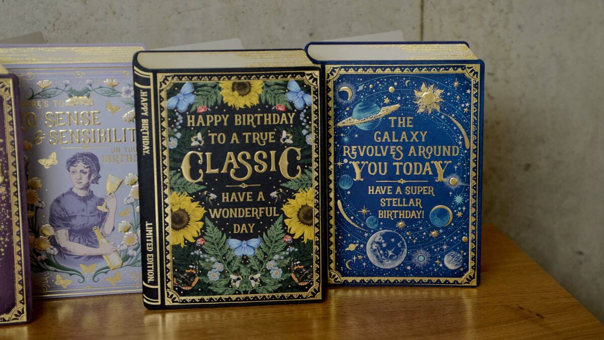 classic and galaxy book birthday cards
