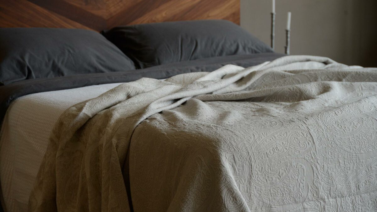classic stone colour bedspread