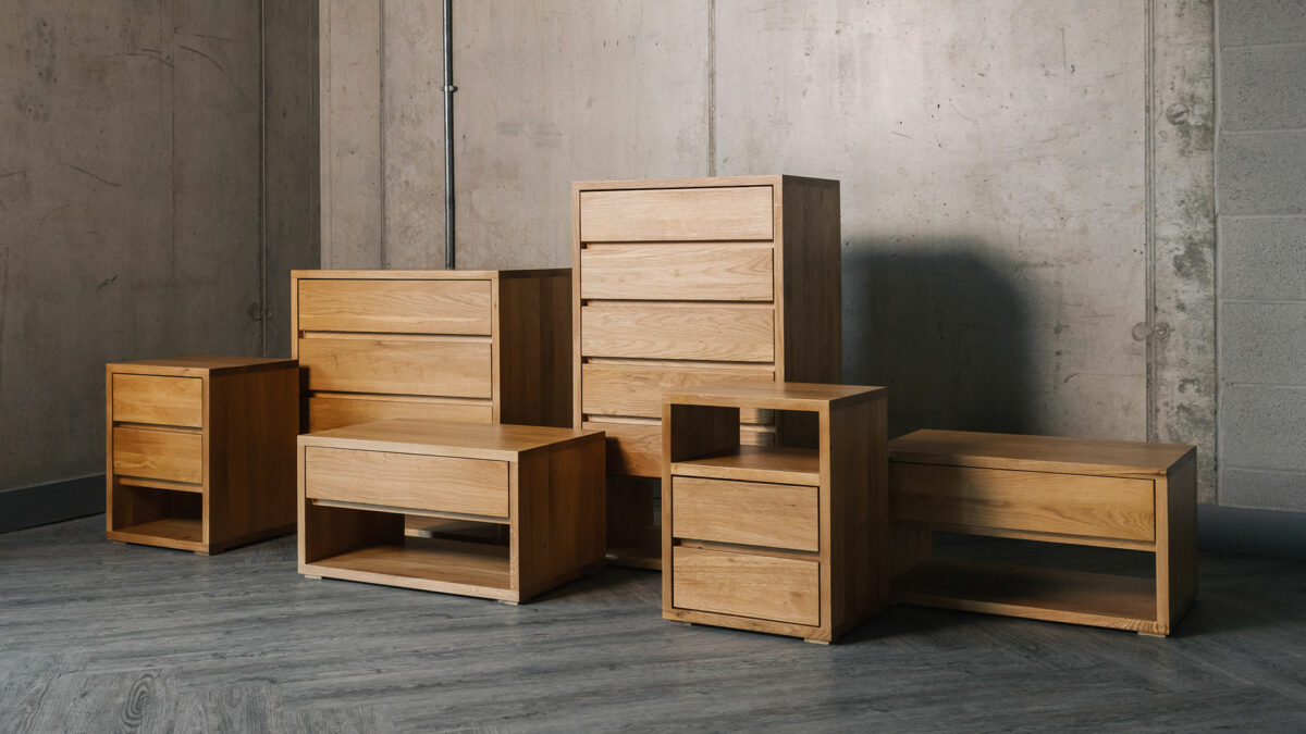 Black Lotus solid oak bedroom storage chests in a range of sizes