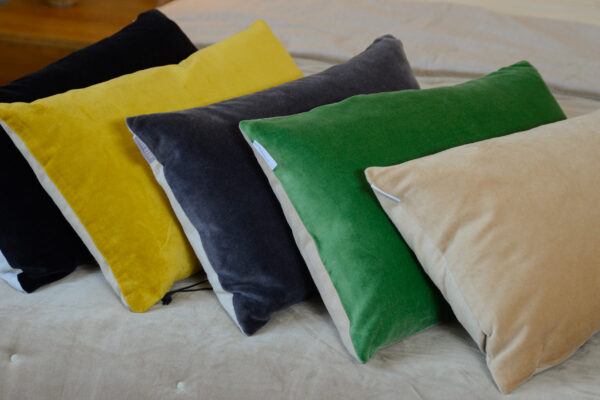 colour range cotton velvet cushions