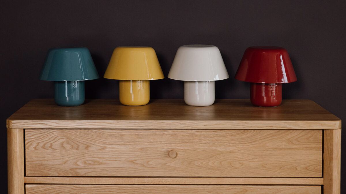 Colourful Mid-Century Style Enamel Table Lamps - Image 7