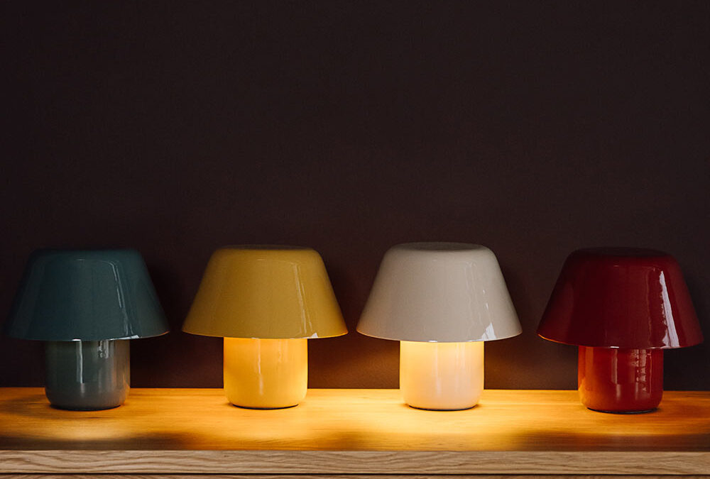 Colourful Mid-Century Style Enamel Table Lamps - Image 6