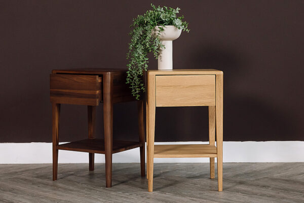 Spindle Two Tier Nightstands - Oak or Walnut