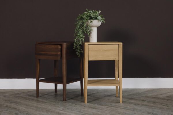 Spindle Two Tier Nightstands - Oak or Walnut