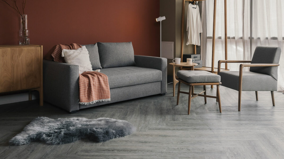 compact sofa bed and shoreditch chair with footstool