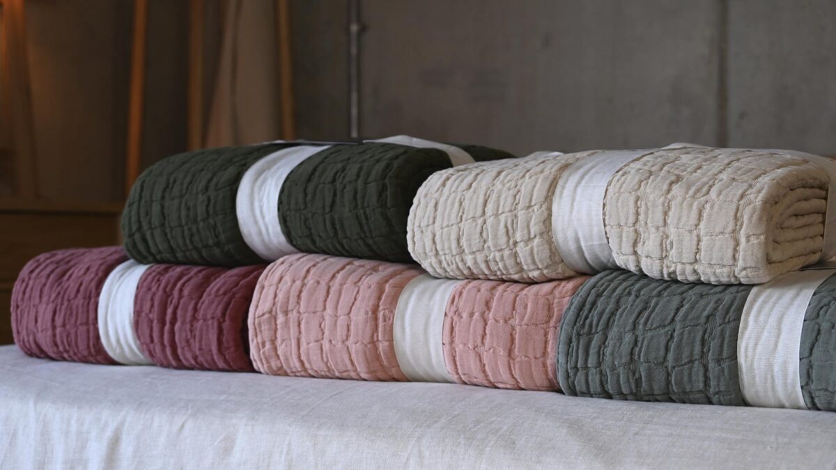 Contemporary Textured Cotton Bedspreads - Image 2