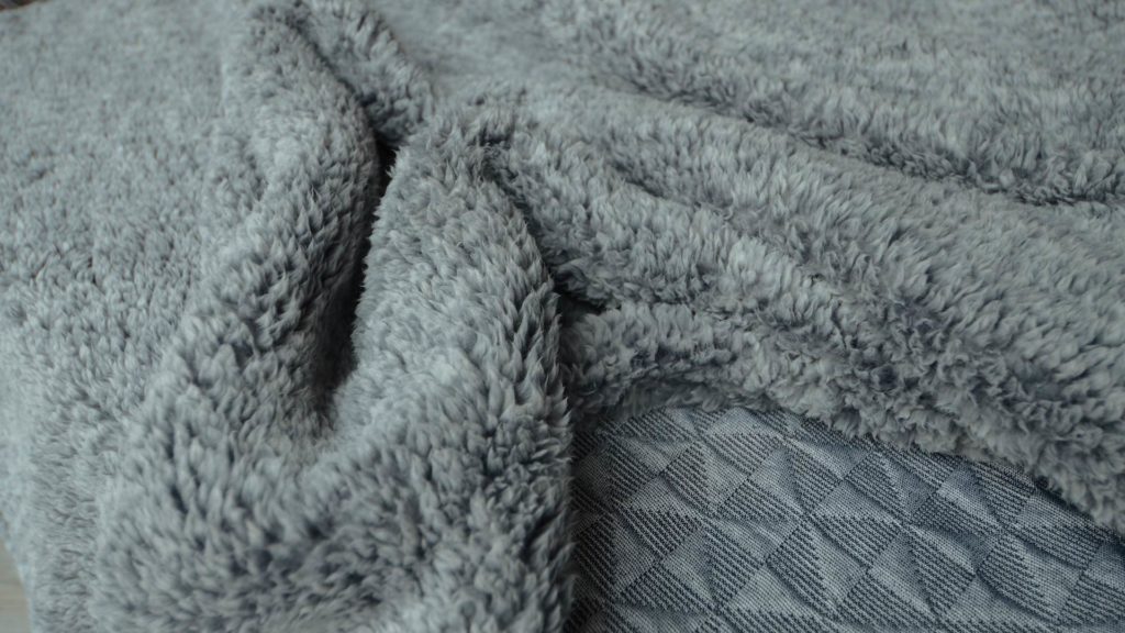 grey fleecy throw